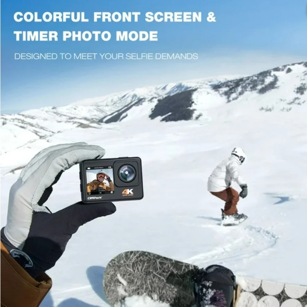 CAMPARK 4K/30FPS Dual Color Screen Action Camera 24MP Ultra HD Wifi Underwater